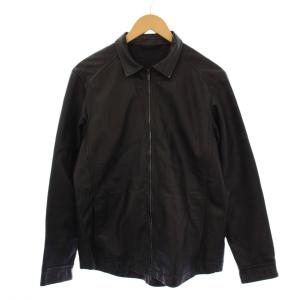 22SS レザージャケット ジップアップ 48 黒 LW.JH.NS.0111 /BM