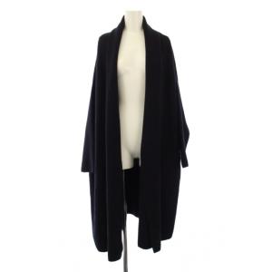 SMOOTH KNIT GOWN MIDI ニットコート ロング ウール 紺 23020500414030