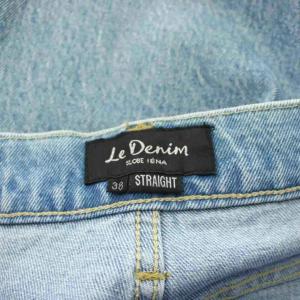 SLOBE IENA 25SS LE DENIM ストレートデニムパンツ ジーンズ ジップフライ 38 サックスブルー 25030912748010