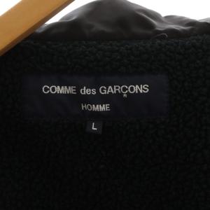 COMME des GARCONS HOMME AD2021 エステルボアフリース×エステルタフタジャケット L ブラック グリーン