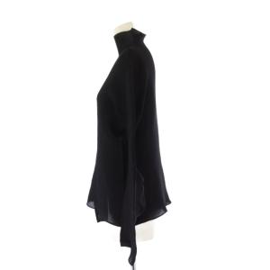 me ISSEY MIYAKE ボックスプリーツ カットソー 長袖 黒 /KH