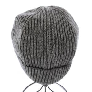 MONCLER ニット帽 ワッチキャップ ビーニー 帽子 グレー /TK