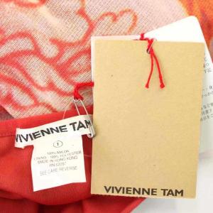 VIVIENNE TAM スカート メッシュ 花柄 ミニスカート 1 赤 レッド 015-120101 /G