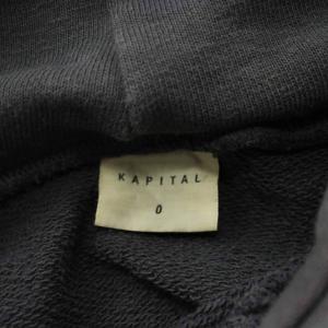 KAPITAL SURFフードスウェット パーカー プルオーバー 長袖 ロゴ 0 紺 ネイビー /KU