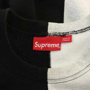 Supreme 18AW Split Crewneck Sweatshit