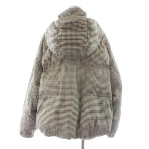 Lily Brown LilyBrown 25AW recycleリボンダウン ダウンジャケット 千鳥格子 アウター F 茶 ブラウン 黒 ブラック