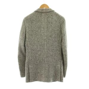 YVES SAINT LAURENT テーラードジャケット ブレザー ウール シルク混 46 グレー 1DJFY0 /KU