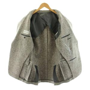 YVES SAINT LAURENT テーラードジャケット ブレザー ウール シルク混 46 グレー 1DJFY0 /KU