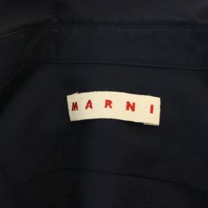 MARNI 22AW ウールトロピカルシャツ 44 ネイビー CUMU0061A1
