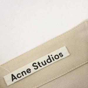Acne Studios バンドカラー シャツワンピース ロング 長袖 ワンピース 32 ベージュ AC0045 /G