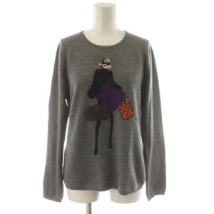ニット セーター 長袖 カシミヤ L グレー 12961-03821 /AN10