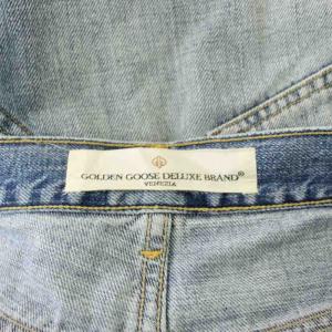 GOLDEN GOOSE デニム ジーンズ 31 インディゴ ダメージ加工 膝パッチワーク ウォッシュ加工 /JP