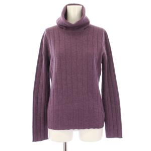 97A  ニット セーター タートルネック カシミヤ ヴィンテージ 38 パープル