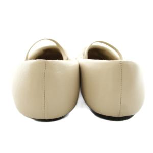 PRADA メリージェーン バレエシューズ レザー 37.5 ライトベージュ
