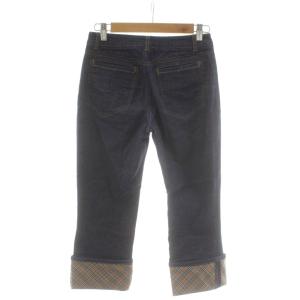 BURBERRY BLUE LABEL デニムパンツ ジーンズ 36 紺 ネイビー ノバチェック /RR