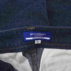 BURBERRY BLUE LABEL デニムパンツ ジーンズ 36 紺 ネイビー ノバチェック /RR