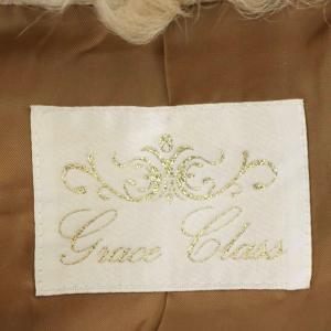 Grace Class 羊毛皮ファー コート スタンドカラー 36 ベージュ /G