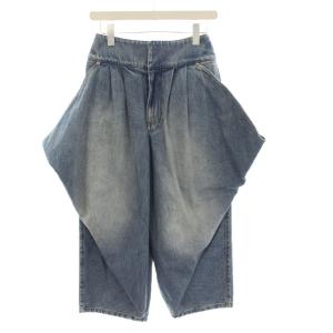 トラウザーズ デニムパンツ USED加工 32 ブルー