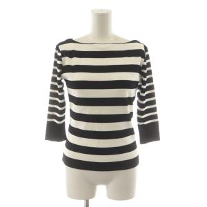 26SS BOATNECK KNIT 36 ブラック ホワイト