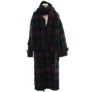 21AW チェックリングwoolコート 36 0221469049