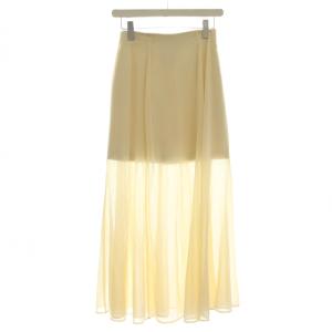 SHEER FLARE MERMAID SKIRT メッシュ シアー スカート ロング 0 アイボリー