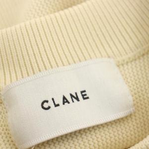 CLANE CONSTRUCTIVE KNIT ONEPIECE ニットワンピース ロング パフスリーブ 1 アイボリー