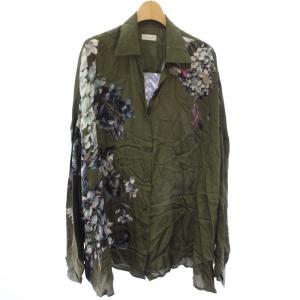 22AW フローラルシャツ 花柄 XS グリーン 2203064
