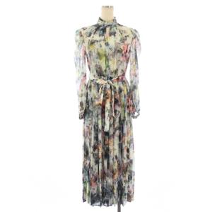 23AW フラワー シフォン ワンピース 36 マルチカラー 0501-211-233