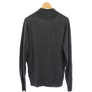 JOHN SMEDLEY ニット セーター ウール M グレー 無地 モックネック 長袖 /TK