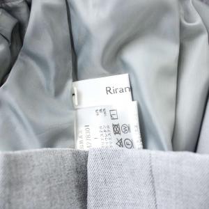 Rirandture タックパンツ スラックス 1 グレー ベルト付き /GP