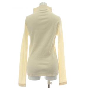 JIL SANDER カットソー 32 アイボリー 長袖 タートルネック 畝編み KK JW NS 0033 /GG