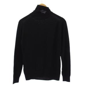 JOHN SMEDLEY ニット セーター 長袖 タートルネック 薄手 ウール L 黒 /BM