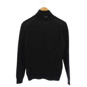 JOHN SMEDLEY ニット セーター 長袖 タートルネック 薄手 ウール L 黒 /BM
