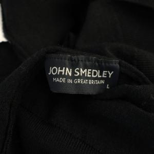 JOHN SMEDLEY ニット セーター 長袖 タートルネック 薄手 ウール L 黒 /BM