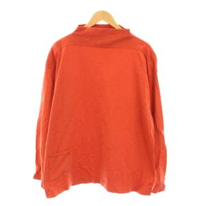 ハイネック Tシャツ カットソー ロンT 長袖 赤 /YM