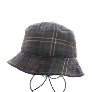 オーブ 24AW BRICK TARTAN バケットハット 帽子 チェック柄 F 紺