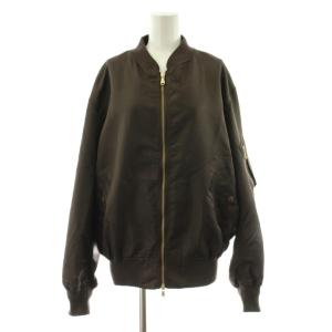 25SS ダブルジップMA-1 ブルゾン ジップアップ ナイロン F 茶 ブラウン 25011400801010