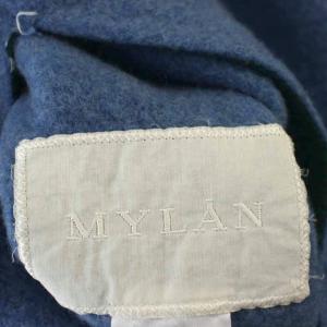 MYLAN カシミヤ ノーカラージャケット F ブルー