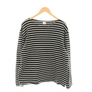 Tシャツ カットソー ロンT 長袖 ボーダー L 黒 白 /YM