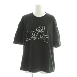 Tシャツ 2 黒 ブラック 半袖 プリント /GP