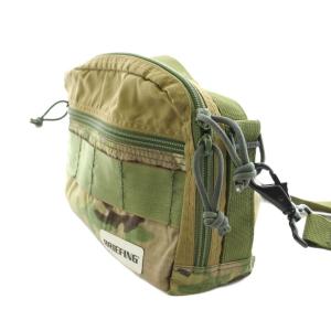 BRIEFING ZIP LINER COMBI ショルダーバッグ ポーチ 迷彩柄 カモフラ ナイロン カーキ /KU