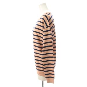 MAX MARA WEEKEND LINE ニット セーター S ピンク ネイビー ボーダー柄 長袖 ラウンドネック /JP
