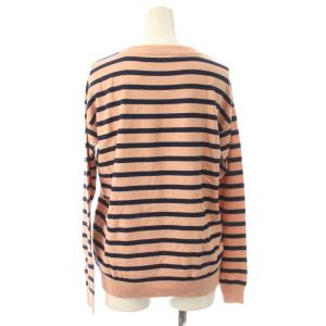 MAX MARA WEEKEND LINE ニット セーター S ピンク ネイビー ボーダー柄 長袖 ラウンドネック /JP