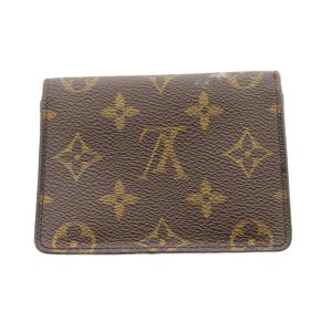 LOUIS VUITTON モノグラム ポルト2カルト ヴェルティカル パスケース 定期入れ カードケース 茶色 ブラウン M60533