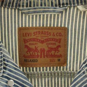 Levi's サンライズトラッカージャケット ヒッコリーストライプ M ブルー