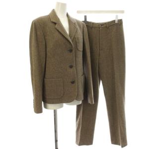 ヘリンボーン スーツ セットアップ ジャケット パンツ 160 茶 ベージュ 3113-7613 /G