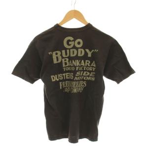 FREEWHEELERS POWER WEAR Tシャツ カットソー SPEED プリント 半袖 M 茶 /YM