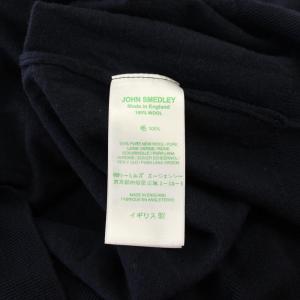 JOHN SMEDLEY ニット セーター S ネイビー 無地 ハイネック 長袖 /JP
