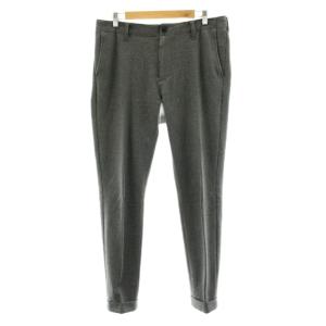 RIB TAPERED SLACKS リブ テーパード スラックス パンツ ジップフライ V グレー MRP587-PRY108-97