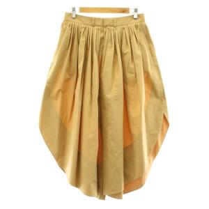 Jungle Brown プリーツバルーンパンツ ワイド クロップド ピンタック ジップフライ 36 ベージュ